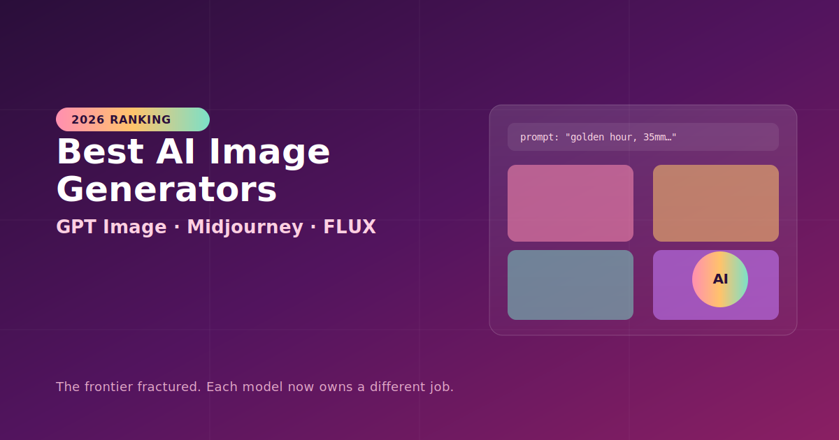 Best AI Image Generation Models in 2026: Which One Should You Actually Use?